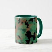 Mug Camouflage de la jungle verte de l'armée Design Mo (Devant droit)