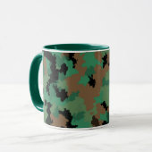Mug Camouflage de la jungle verte de l'armée Design Mo (Devant gauche)
