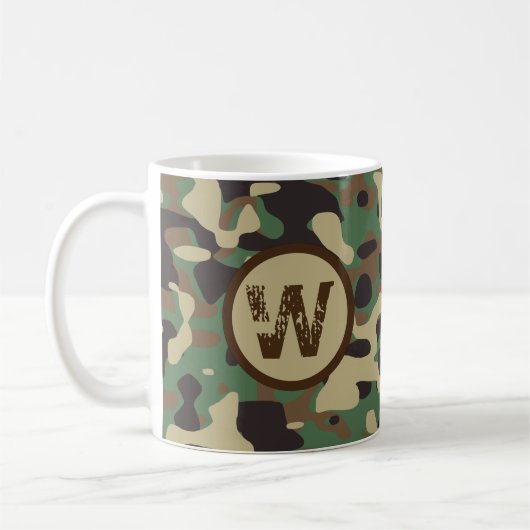 Mug Camouflage de l'armée militaire Monogramme (Gauche)