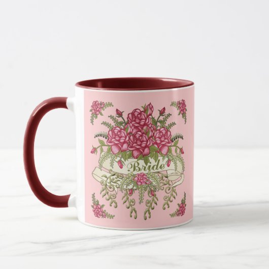 Mug Camouflage de mariage personnalisé de mariée (Gauche)