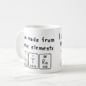 Mug Camouflage de nom de table périodique Astra (Devant gauche)