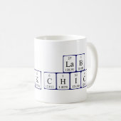 Mug Camouflage de nom de table périodique Lab Chick (Devant droit)