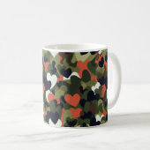Mug Camouflage du coeur Motif vert (Devant droit)