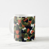Mug Camouflage du coeur Motif vert (Devant gauche)