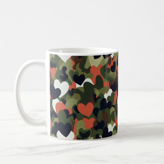 Mug Camouflage du coeur Motif vert (Gauche)
