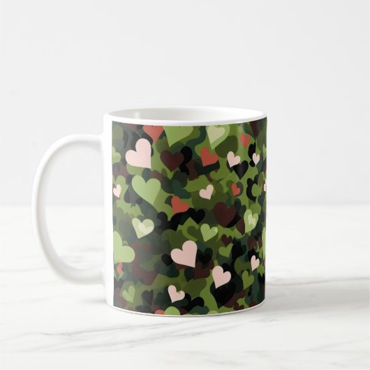 Mug Camouflage du coeur vert (Gauche)