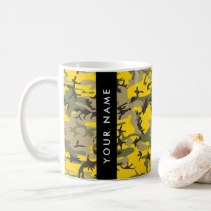 Mug Camouflage jaune et vert Votre nom Personnalisez