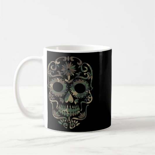 Mug Camouflage militaire Camo Dia De Los Muertos Sucre (Gauche)