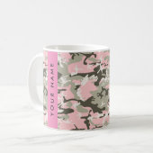 Mug Camouflage rose et vert Votre nom Personnalisez (Devant gauche)
