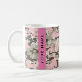 Mug Camouflage rose et vert Votre nom Personnalisez (Gauche)