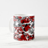 Mug Camouflage rouge et gris, Militaire, Armée (Devant gauche)