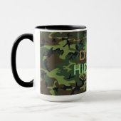 Mug Camouflage Vert Militaire Votre Nom Me Cacher Cite (Gauche)