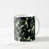 Mug Camouflage vert Motif Chat (Devant droit)
