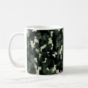Mug Camouflage vert Motif Chat