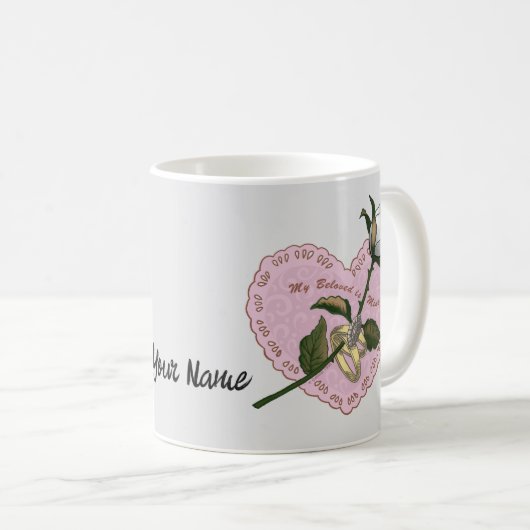 Mug Camouflure de Rose de mine bien-aimée (Devant droit)