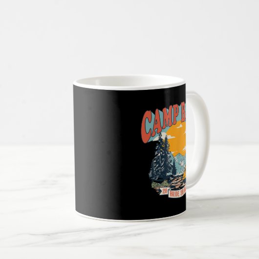 Mug Camp Bach Bride Squad 2025 Camping rétro enterreme (Devant droit)