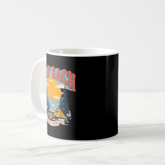 Mug Camp Bach Bride Squad 2025 Camping rétro enterreme (Devant gauche)