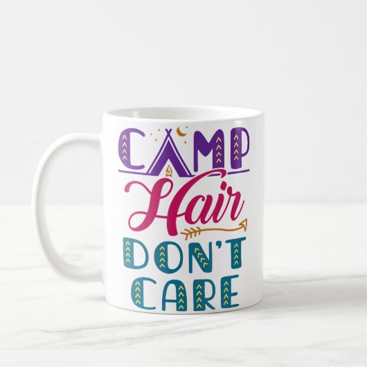 Mug Camp Cheveux N'En Ai Pas Cure Colonie De Vacances  (Gauche)