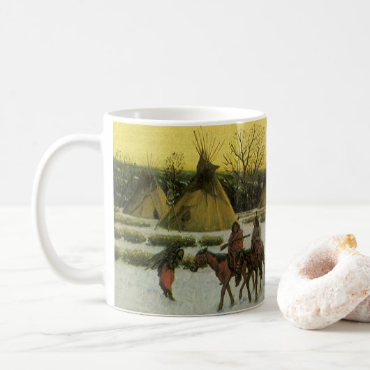 Mug Camp de Sioux à Wounded Knee par John Hauser (Avec donut)