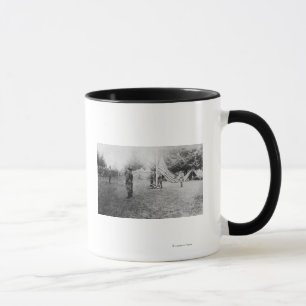 Mug Camp Lewis, WA - soldats prenant en bas de
