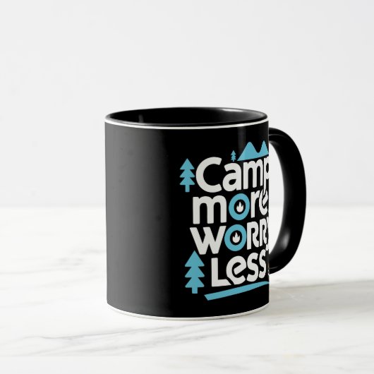 Mug Camp More Worry Less, camp d'été (Devant droit)