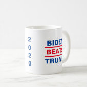 Mug Campagne "Biden bat Trump" pour un café en poudre (Devant droit)