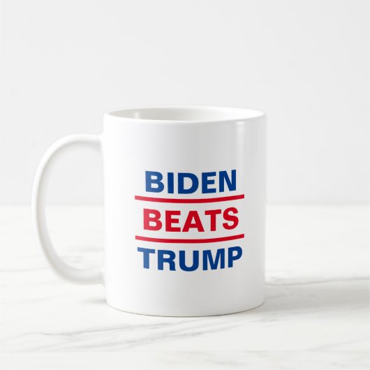 Mug Campagne "Biden bat Trump" pour un café en poudre (Gauche)
