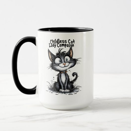 Mug Campagne de la Dame des Chats sans Enfants (Gauche)