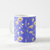 Mug Campagne de prairie imprimé bleu (Devant gauche)