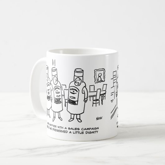 Mug Campagne de vente manquant de dignité (Devant gauche)
