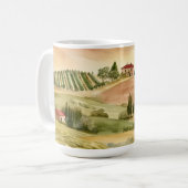 Mug Campagne italienne Pittoresque Italie Aquarelle (Devant gauche)