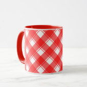 Mug Campagne rouge et blanche Bouge de café en plastiq (Devant gauche)