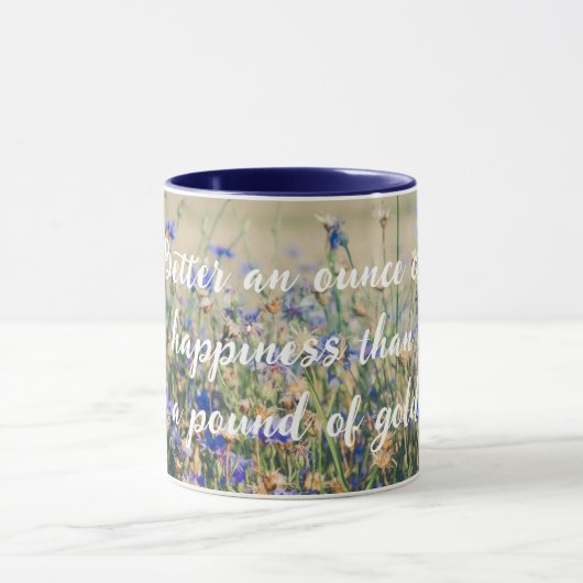 Mug Campagne rustique Champ de Cornflower (Centre)