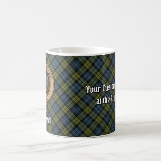 Mug Campbell Crest sur Tartan (Centre)