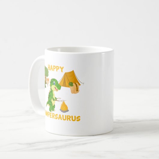 Mug Camper Dinosaur Cute - Happy Campersaurus (Devant gauche)
