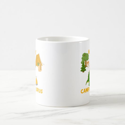 Mug Camper Dinosaur Cute - Happy Campersaurus (Centre)