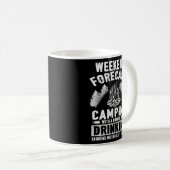 Mug Camper Fun Week-End Prévision Camping Avec Chance (Devant droit)