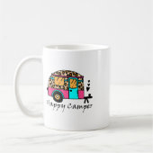 Mug Camper Happy Summer Camp Camping Leopard Funny Gla (Gauche)