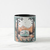 Mug Camper In the Mountains Ajouter Nom et texte Cadea (Centre)
