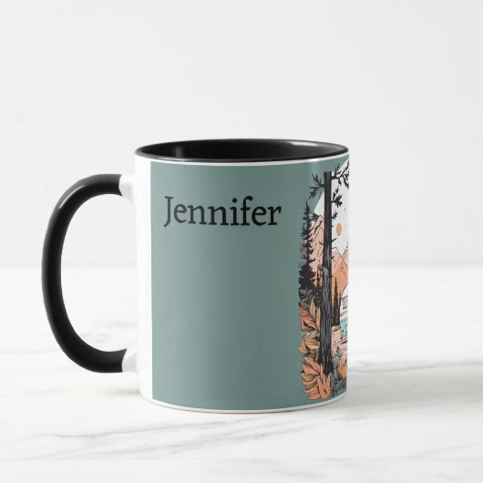 Mug Camper In the Mountains Ajouter Nom et texte Cadea (Gauche)