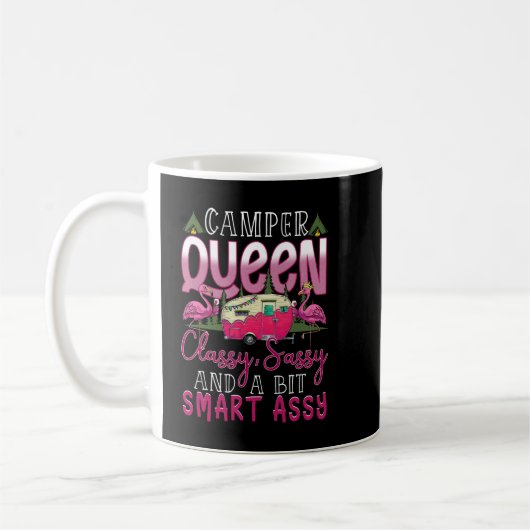 Mug Camper Queen Classy Sassy Smart Assy Camping RV Gi (Gauche)