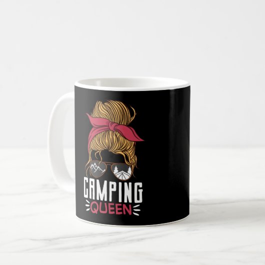 Mug Camper Tente extérieure Camping Queen (Devant gauche)