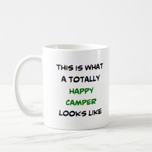 Mug camper, totalement heureux (Gauche)