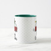 Mug Campeur de Joyeux Noël transportant l'arbre (Centre)