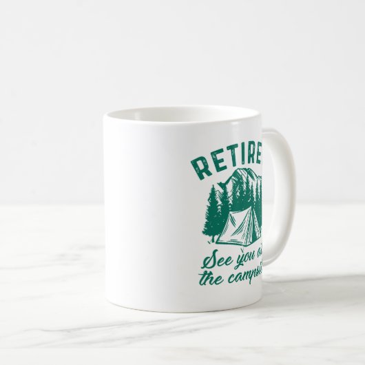 Mug Camping à la retraite (Devant droit)