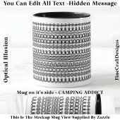 Mug Camping Addict Message caché Grosse nouveauté 111B
