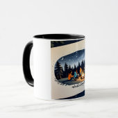 Mug Camping amis sous ciel étoilé (Devant gauche)