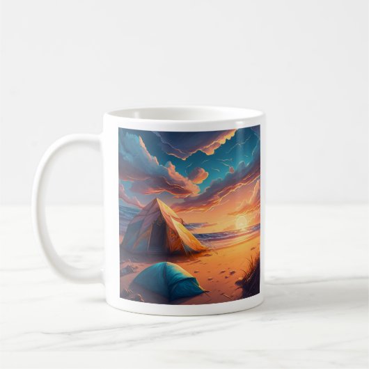 Mug Camping au lever du soleil (Gauche)