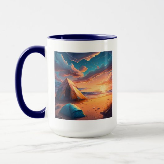Mug Camping au lever du soleil (Gauche)