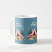 Mug Camping Cosy Tente de Glamping Esthétique & Feu de (Devant gauche)
